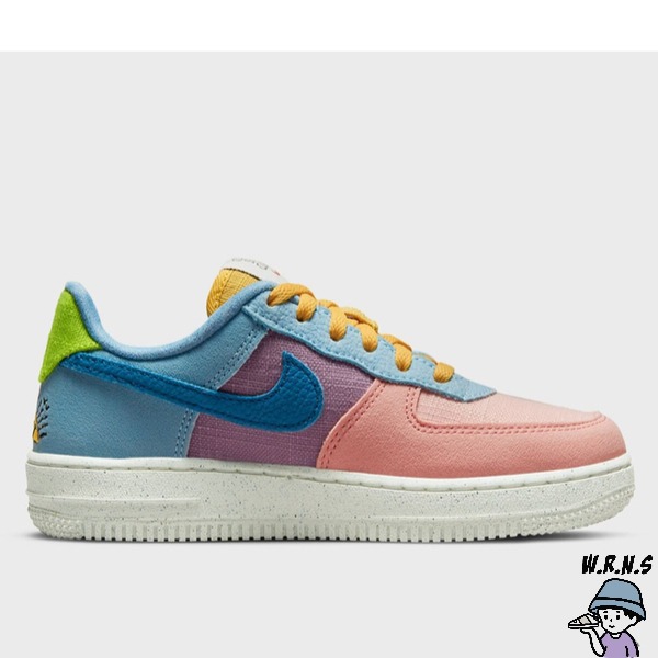 Nike Air Force 1 LV8 童鞋 中童 休閒鞋 粉橘【W.R.N.S】FN0237-111-細節圖4