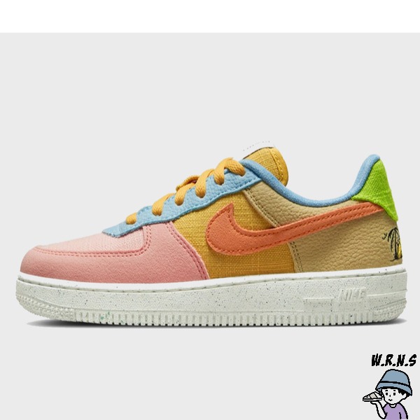 Nike Air Force 1 LV8 童鞋 中童 休閒鞋 粉橘【W.R.N.S】FN0237-111-細節圖5