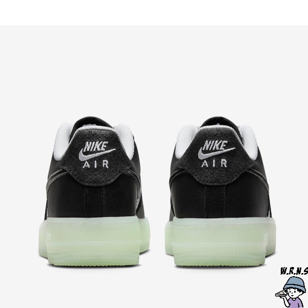 Nike 女鞋 大童鞋 休閒鞋 果凍底 Air Force 1 Low GS 黑白【W.R.N.S】FZ5529-103-細節圖6