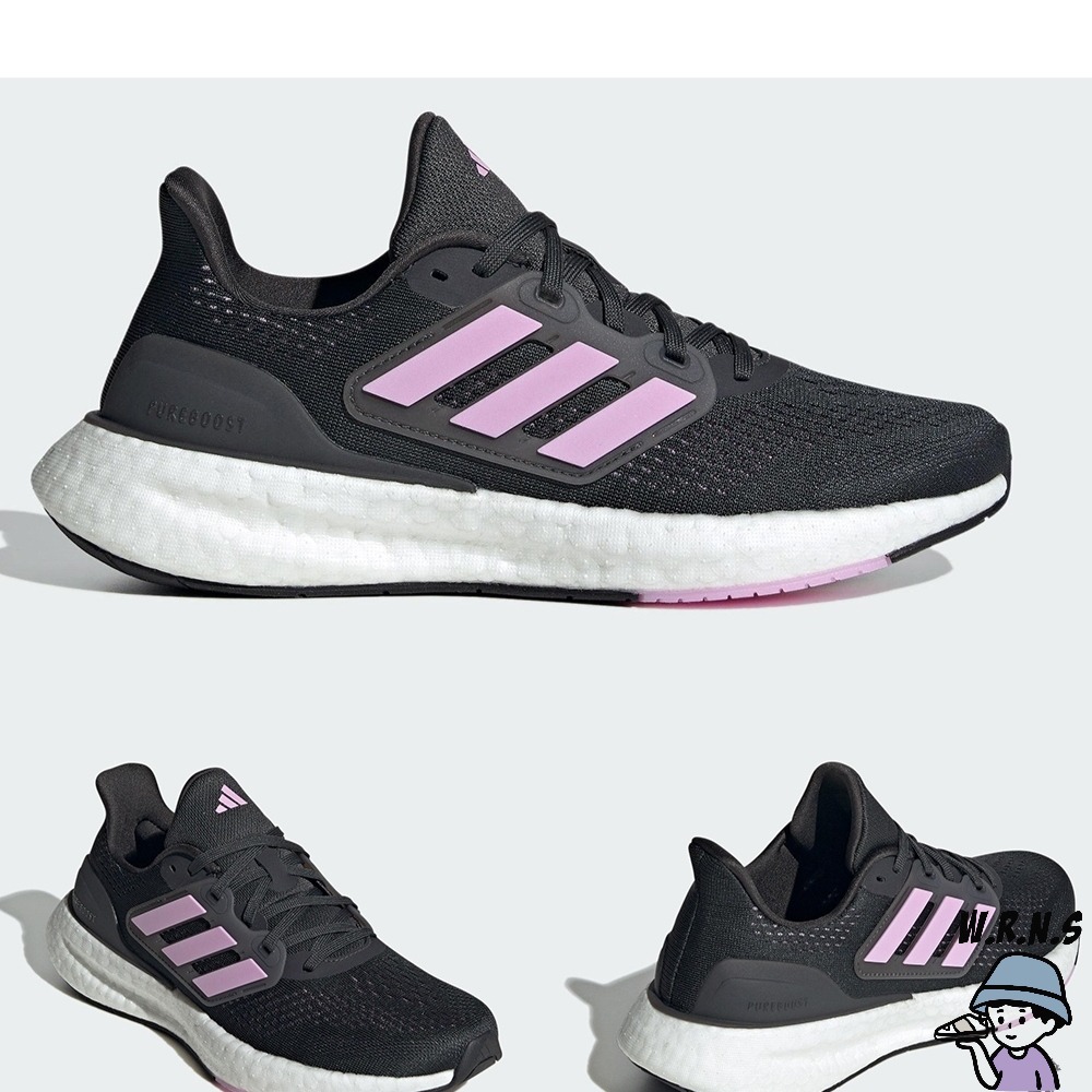 Adidas 女鞋 慢跑鞋 避震 輕量 PUREBOOST 23 黑粉/紫橘 IF2386/IF2388-細節圖3