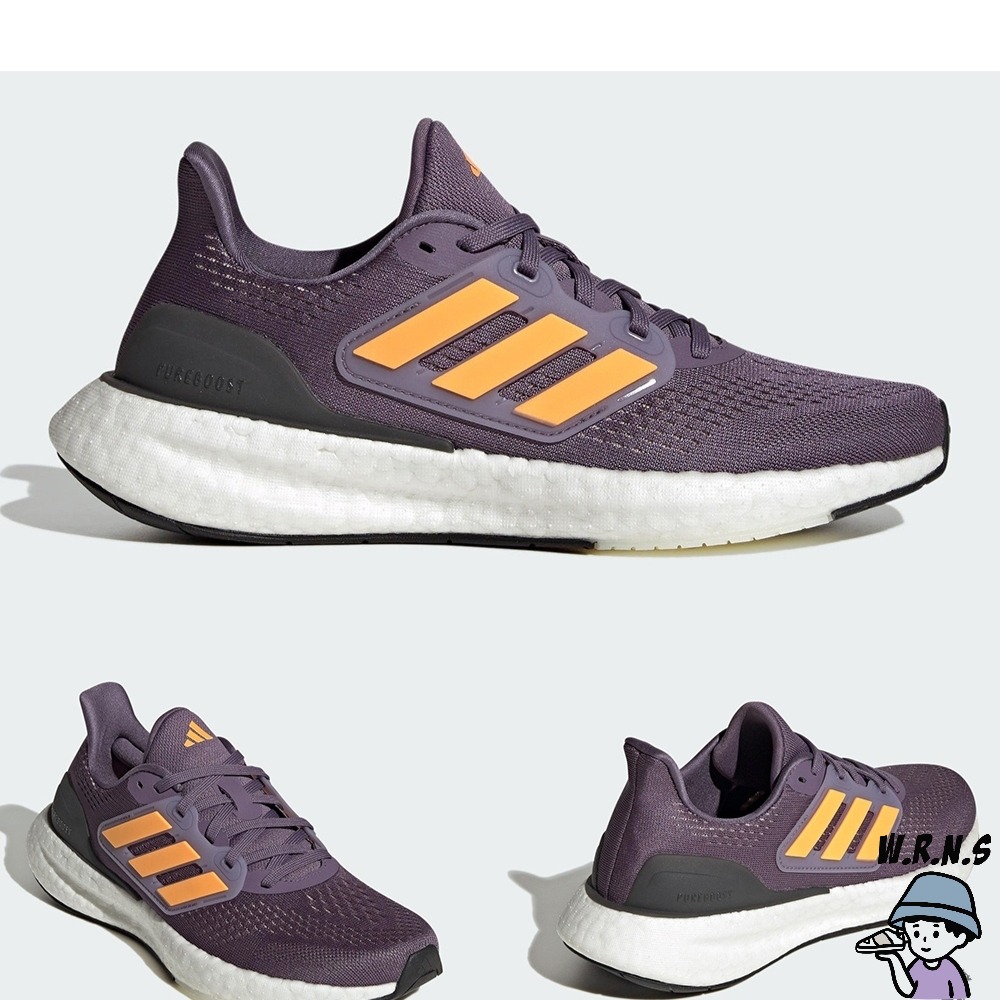 Adidas 女鞋 慢跑鞋 避震 輕量 PUREBOOST 23 黑粉/紫橘 IF2386/IF2388-細節圖4