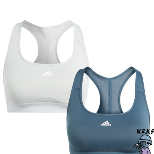Adidas 女裝 運動內衣 中度支撐 可拆式胸墊 灰/藍綠【W.R.N.S】IK0167/IK0168