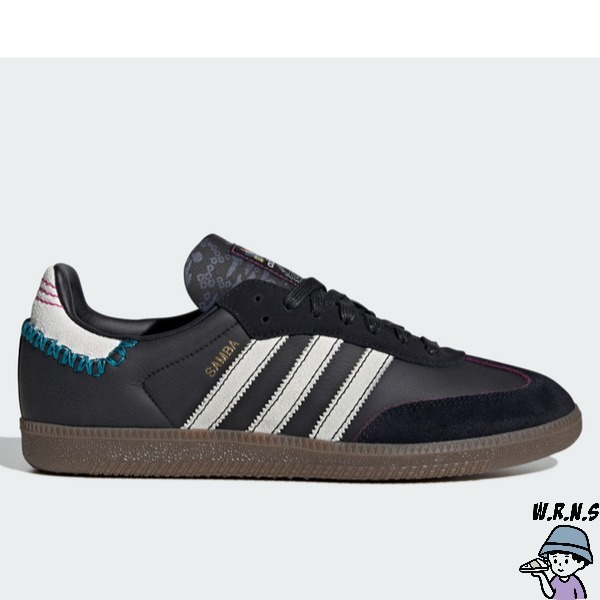 Adidas SAMBA OG 女鞋休閒鞋皮革麂皮拼接黑【W.R.N.S】ID1141