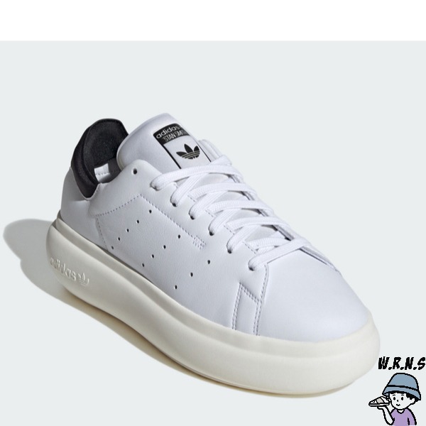 Adidas 女鞋 休閒鞋 皮革 厚底 STAN SMITH PF 白黑【W.R.N.S】IE0450-細節圖3