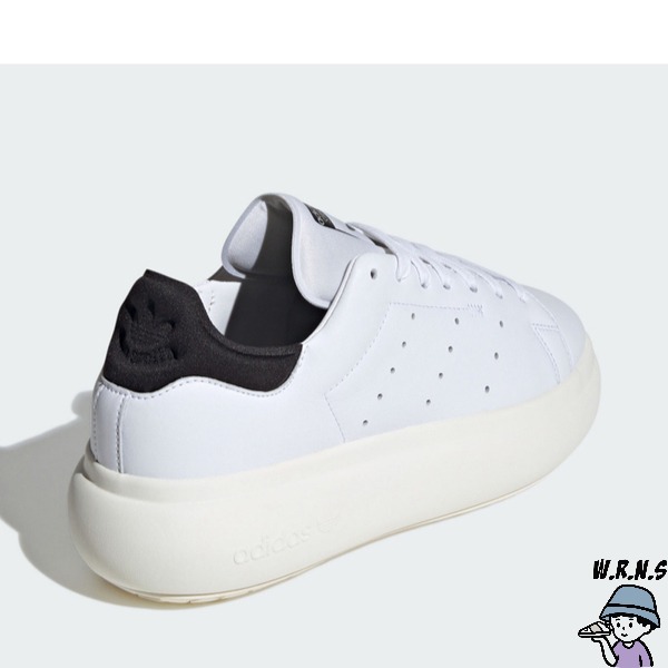 Adidas 女鞋 休閒鞋 皮革 厚底 STAN SMITH PF 白黑【W.R.N.S】IE0450-細節圖8