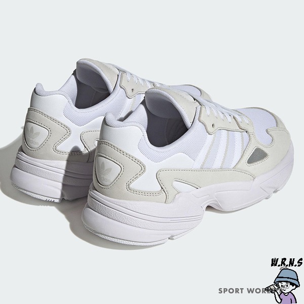 Adidas 女鞋 休閒鞋 老爹鞋 麂皮拼接 FALCON 米白【W.R.N.S】IG5732-細節圖4