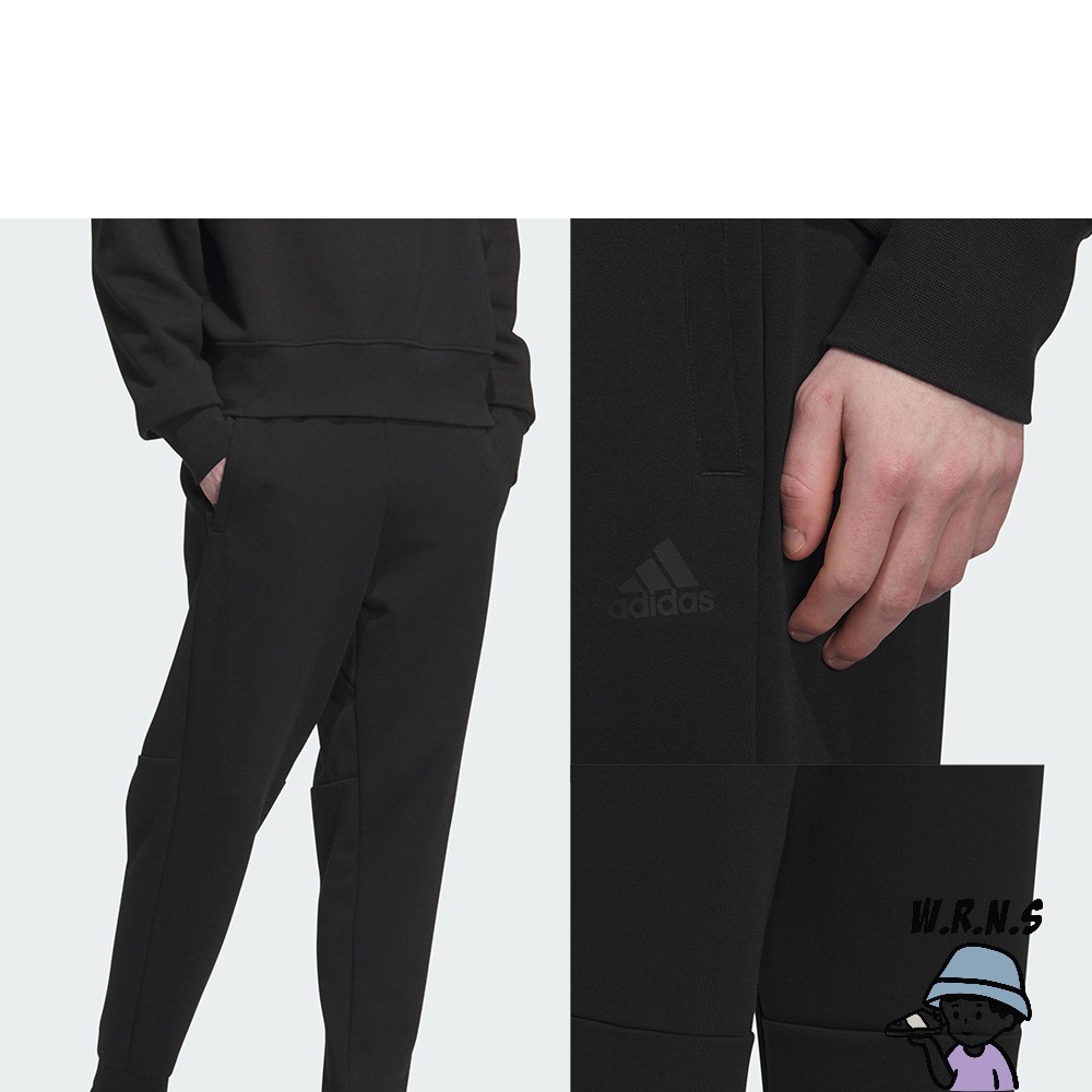 Adidas 男裝 長褲 縮口 口袋 黑/奶茶 IQ1381/IQ1382-細節圖4