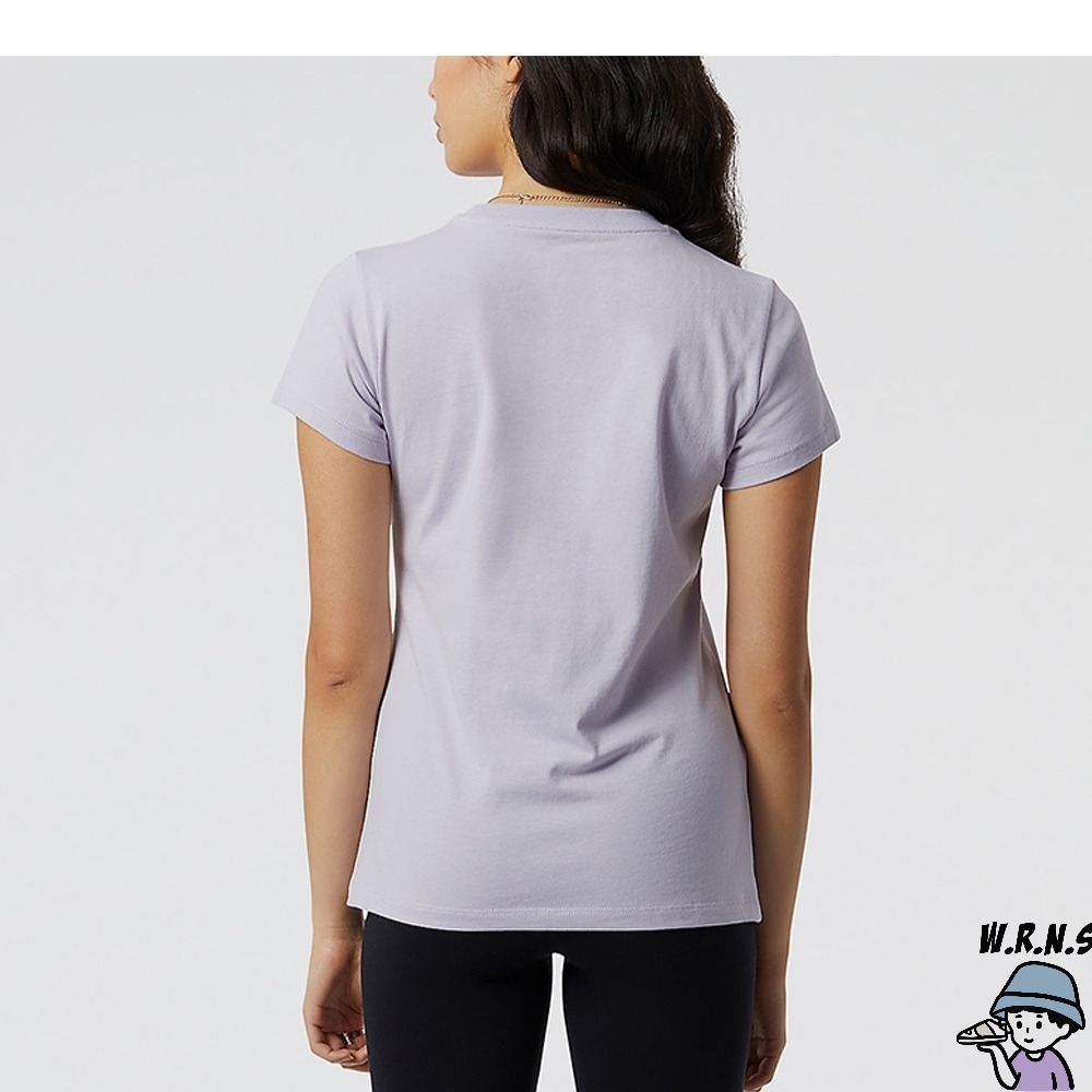 New Balance 女裝 短袖 休閒 經典 LOGO 棉質 紫 AWT91546GRV-細節圖3