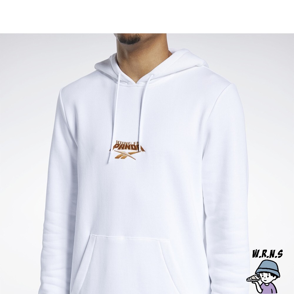 REEBOK X KUNG FU PANDA 男裝 女裝 長袖 帽T 聯名 功夫熊貓 棉質 白H18403-細節圖2