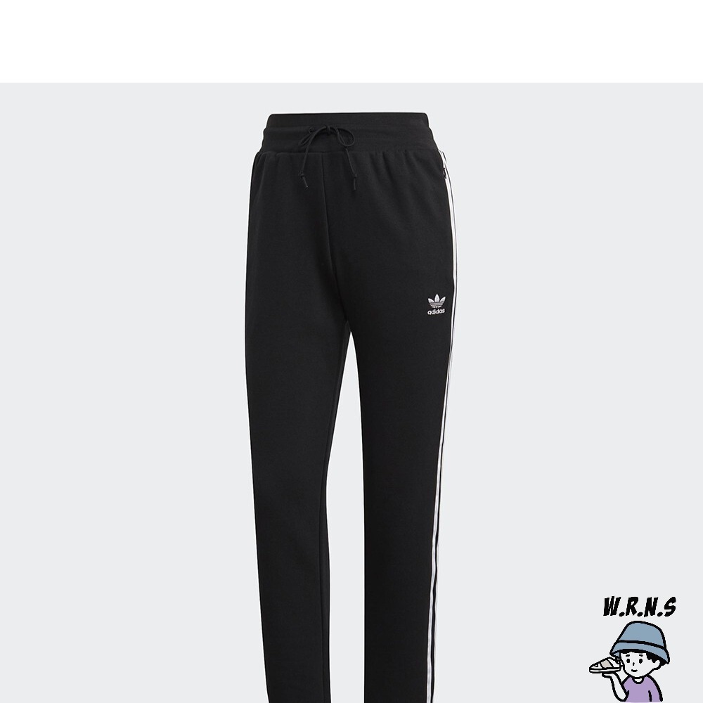 Adidas 女長褲 慢跑 縮口 拉鍊口袋 棉質 黑GD2255-細節圖2