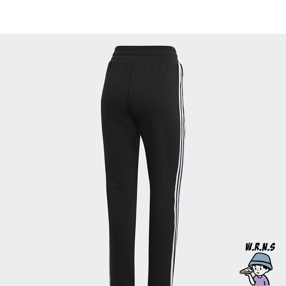 Adidas 女長褲 慢跑 縮口 拉鍊口袋 棉質 黑GD2255-細節圖6