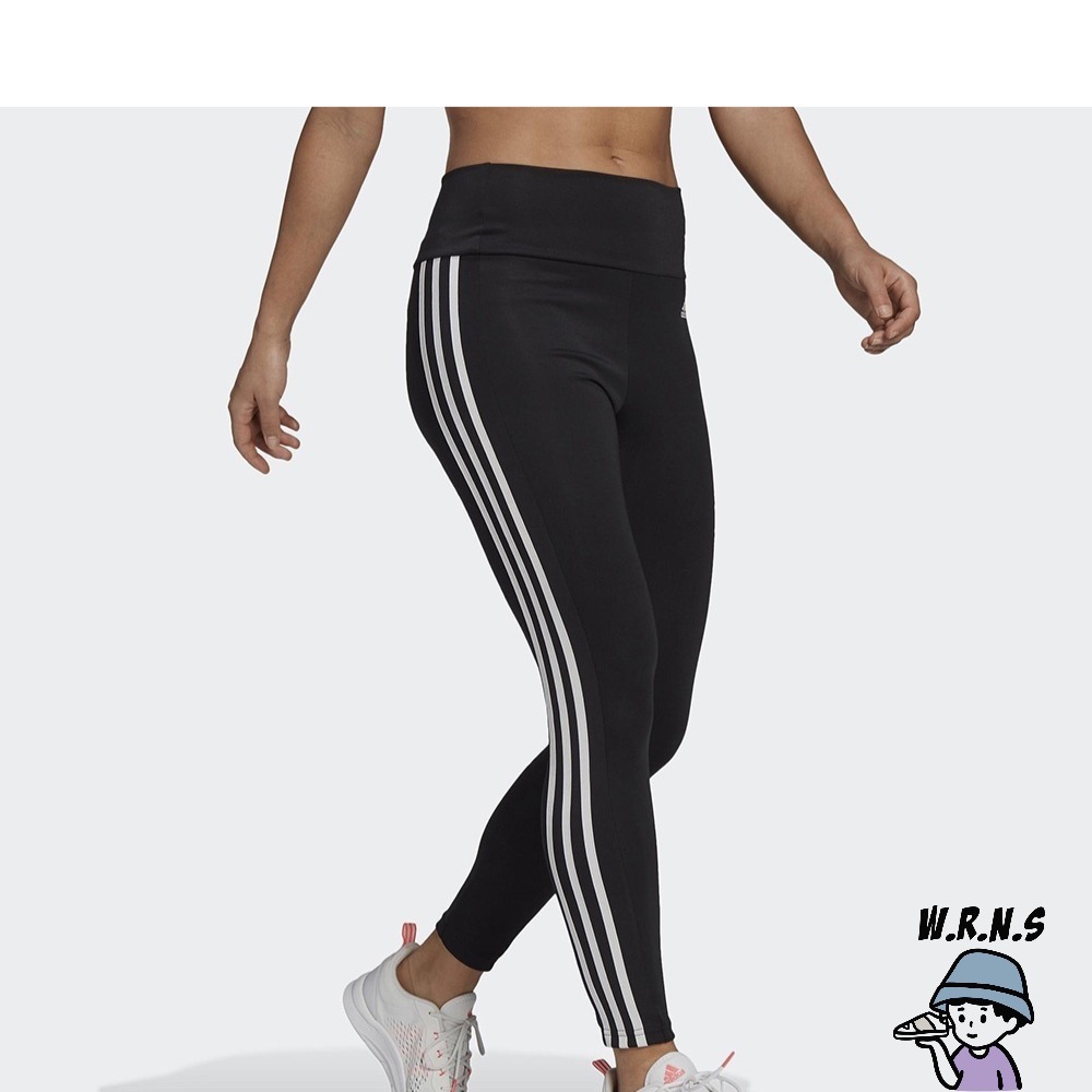 Adidas 女 緊身褲 訓練 健身 九分 高腰 吸濕排汗 口袋 黑 GL4040-細節圖3