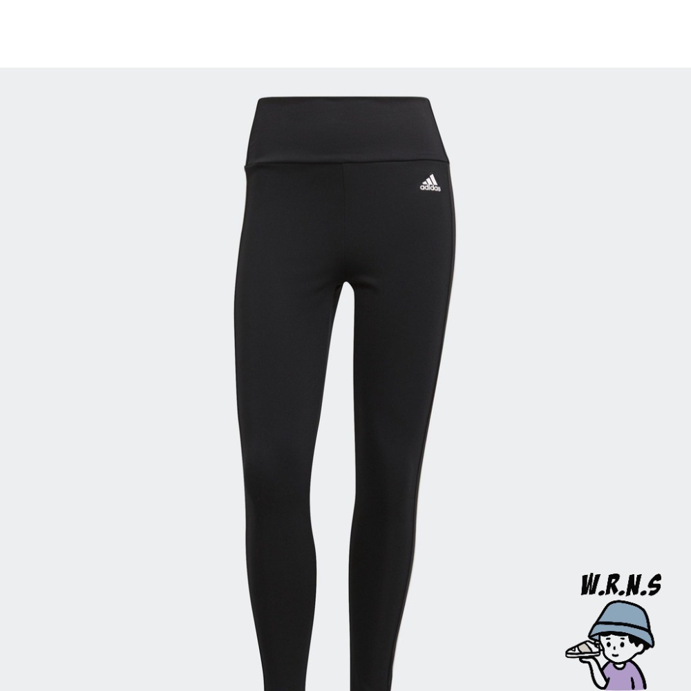 Adidas 女 緊身褲 訓練 健身 九分 高腰 吸濕排汗 口袋 黑 GL4040-細節圖5