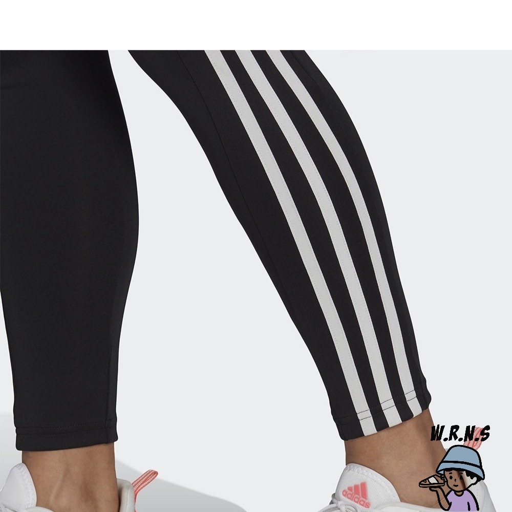 Adidas 女 緊身褲 訓練 健身 九分 高腰 吸濕排汗 口袋 黑 GL4040-細節圖7
