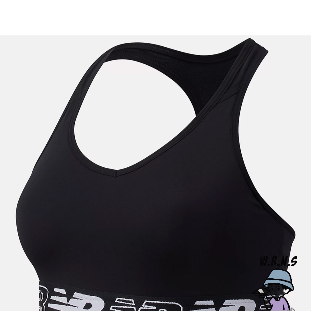 New Balance 女裝 運動內衣 中度支撐 T字網眼 黑AWB11034BK-細節圖5