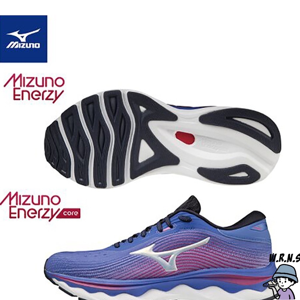 MIZUNO WAVE SKY 5 女鞋 慢跑 U4icX中底 回彈 藍紫J1GD210298-細節圖2