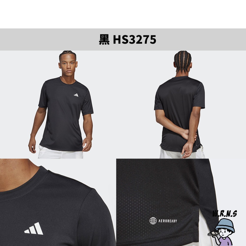 Adidas 男裝 短袖上衣 排汗 藍/黑/白HS3274/HS3275/HS3276-細節圖4