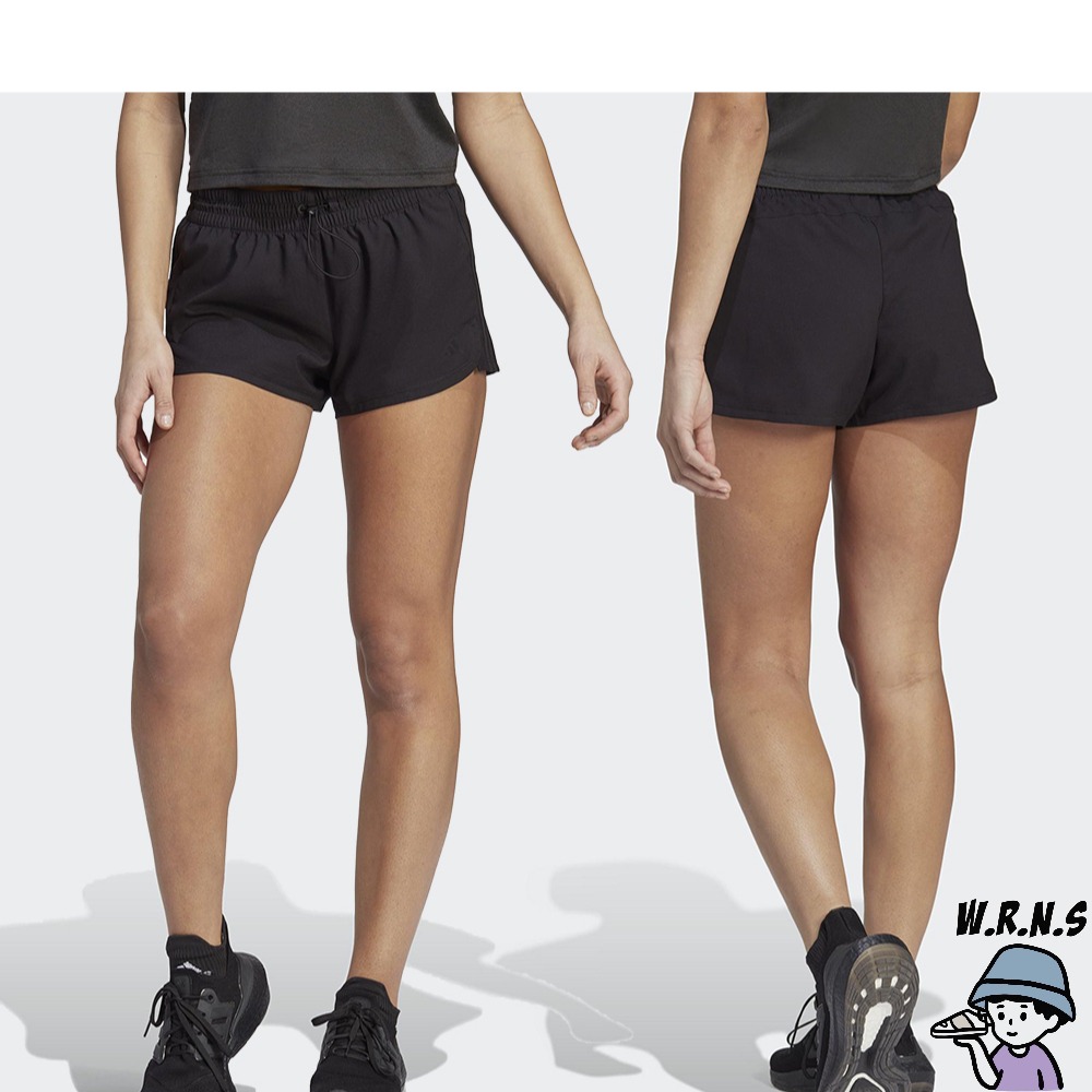 Adidas 女 短褲 健身 訓練 亞規 黑/紫粉 HN5550/IC8055-細節圖3