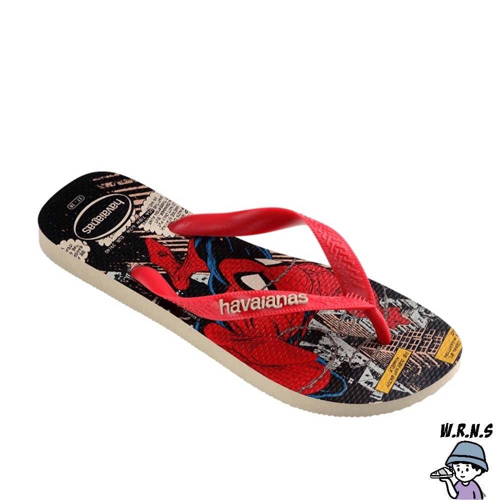 Havaianas 哈瓦仕 男鞋 拖鞋 夾腳拖 漫威英雄 蜘蛛人 紅 4147012-8813M-細節圖3