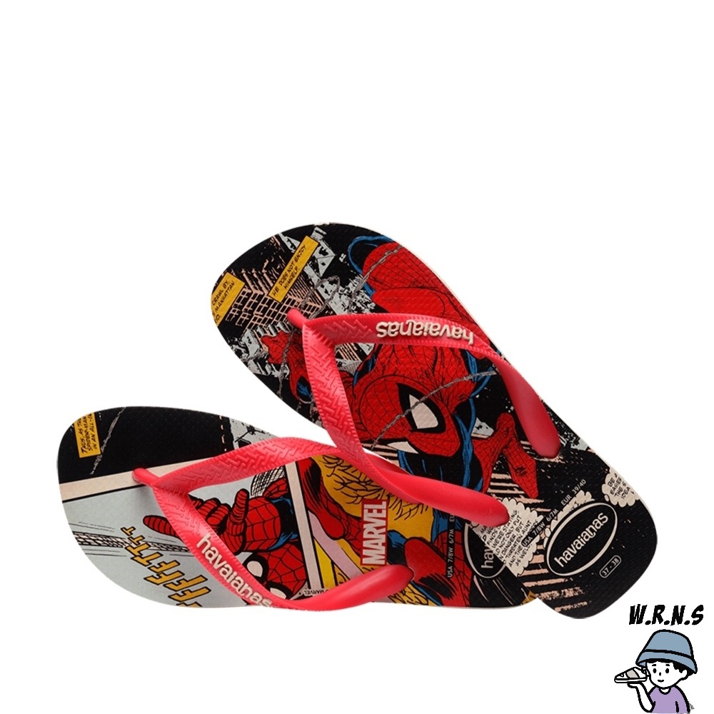 Havaianas 哈瓦仕 男鞋 拖鞋 夾腳拖 漫威英雄 蜘蛛人 紅 4147012-8813M-細節圖5