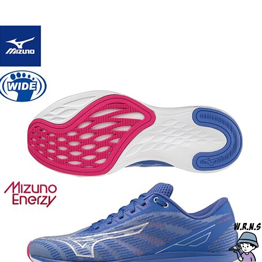 MIZUNO WAVE SHADOW 5 女鞋 慢跑 3E寬楦 一般型 藍J1GD219705-細節圖2