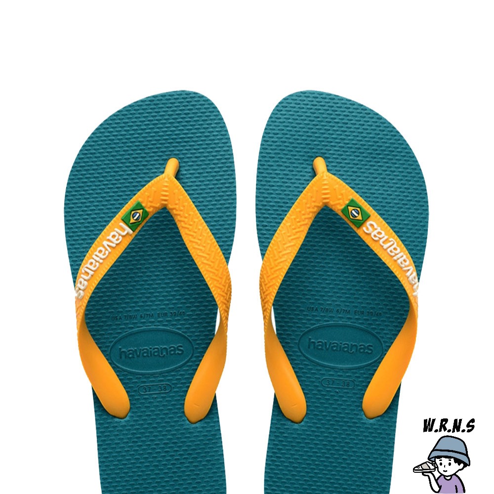 Havaianas 哈瓦仕 男鞋 女鞋 拖鞋 夾腳拖 人字拖 國旗 藍黃4110850-1832U-細節圖2