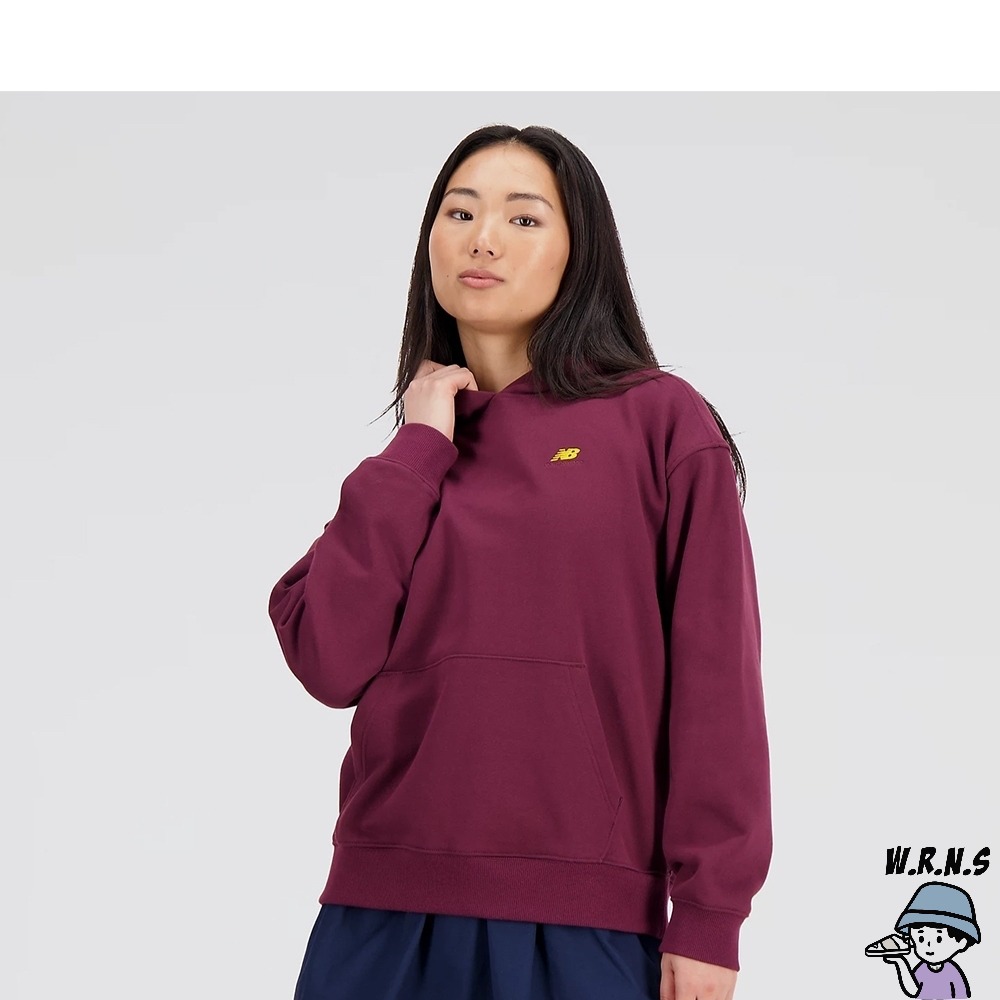 New Balance 女裝 長袖上衣 帽T 口袋 刺繡 AWT33524INC/AWT33524NBY-細節圖6