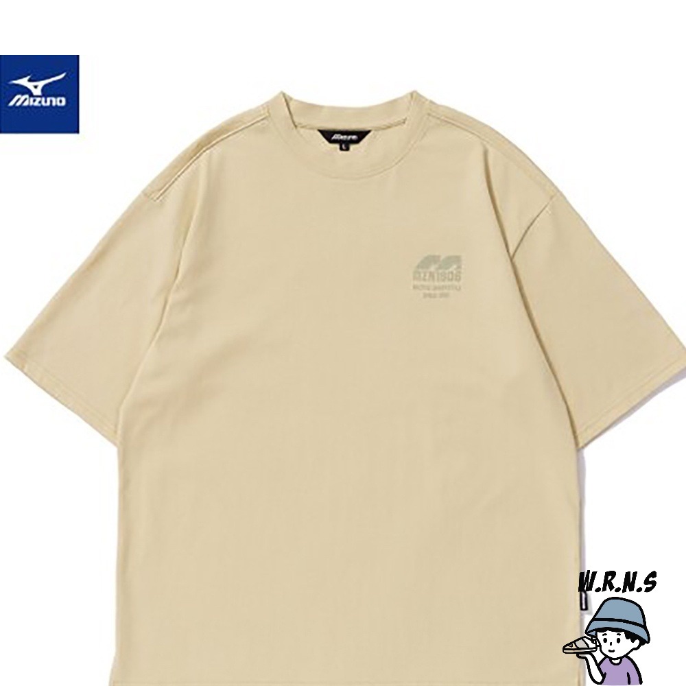 MIZUNO SPORTS STYLE 男裝 短袖 運動 休閒 復古 卡其D2TA200204-細節圖2