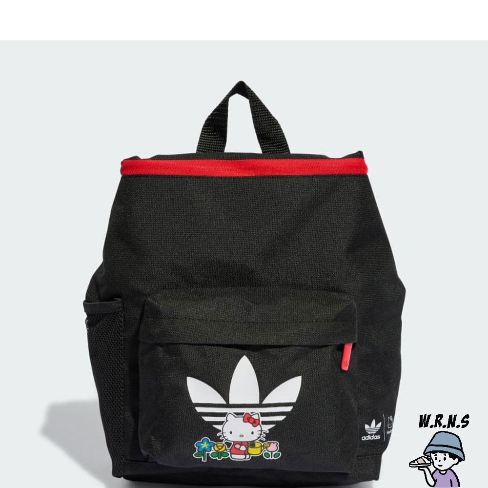 Adidas 後背包 雙肩 小後包 聯名款 Hello Kitty 黑II3364-細節圖2