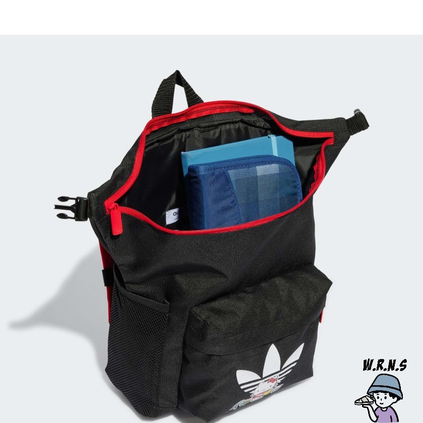 Adidas 後背包 雙肩 小後包 聯名款 Hello Kitty 黑II3364-細節圖5