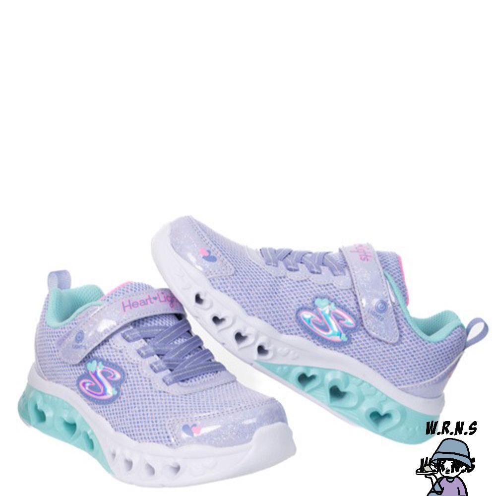 Skechers 童鞋 慢跑鞋 燈鞋 FLUTTER HEART LIGHTS 紫 302317LLVM-細節圖5