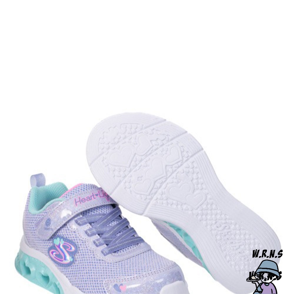 Skechers 童鞋 慢跑鞋 燈鞋 FLUTTER HEART LIGHTS 紫 302317LLVM-細節圖6