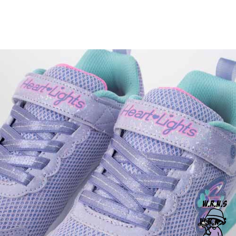 Skechers 童鞋 慢跑鞋 燈鞋 FLUTTER HEART LIGHTS 紫 302317LLVM-細節圖8