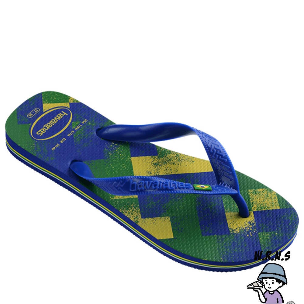 Havaianas 哈瓦仕 男鞋 女鞋 拖鞋 夾腳拖 國旗 方格 漸層 藍綠4145745-2711U-細節圖3