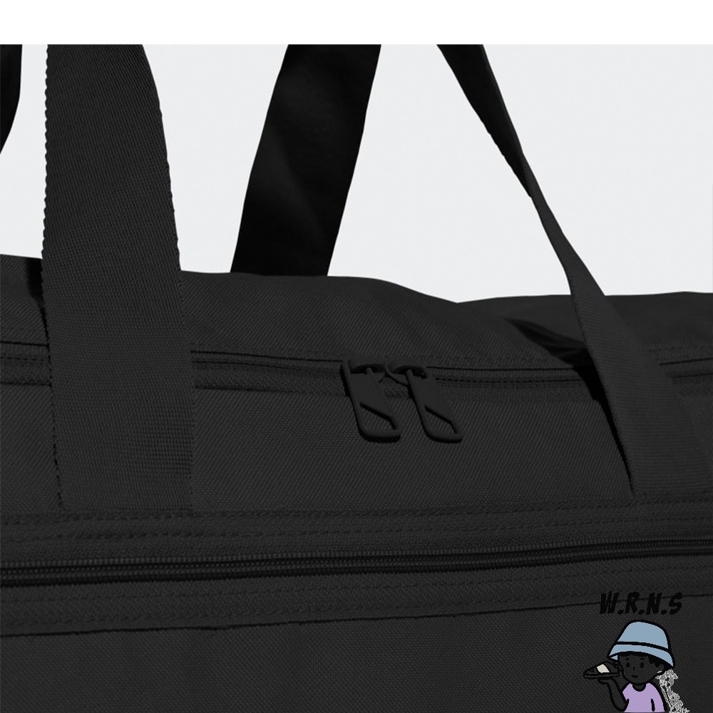 Adidas 旅行包 健身包 三條線 黑 HT4747-細節圖7
