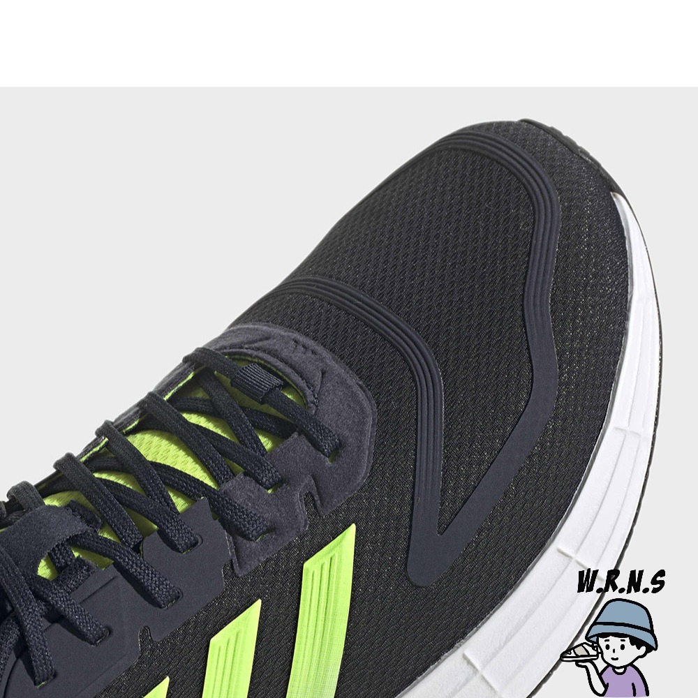 Adidas DURAMO 10 男鞋 慢跑 休閒 透氣 黑 綠GW8337-細節圖8