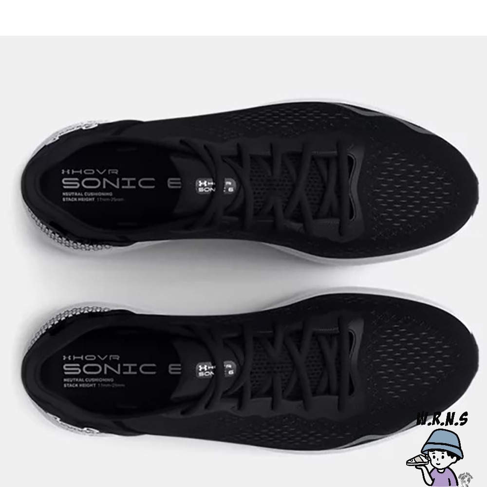 Under Armour 男鞋慢跑鞋 緩震 回彈 HOVR Sonic 6 黑白【W.R.N.S】3026121-001-細節圖5