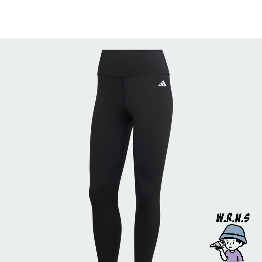 Adidas 女裝 緊身長褲 九分 高腰 褲頭鑰匙口袋 黑HC8934-細節圖2