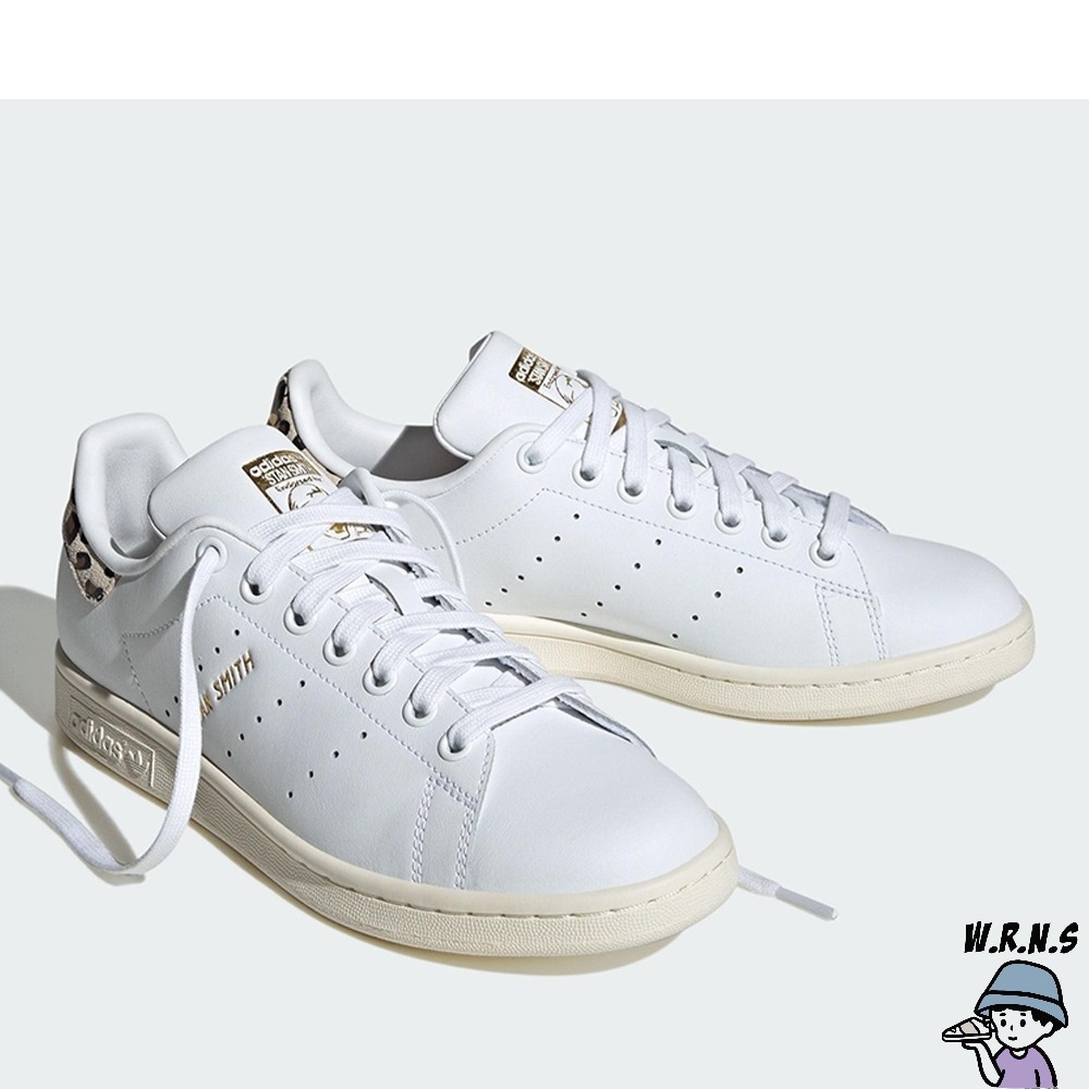 Adidas 女鞋 休閒鞋 豹紋 皮革 Stan Smith 白 IE4634-細節圖3