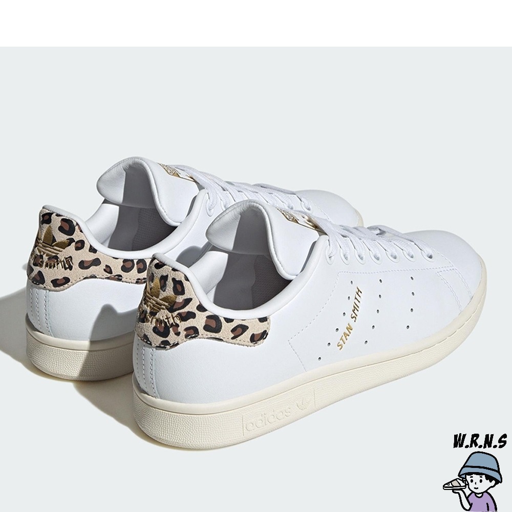 Adidas 女鞋 休閒鞋 豹紋 皮革 Stan Smith 白 IE4634-細節圖4