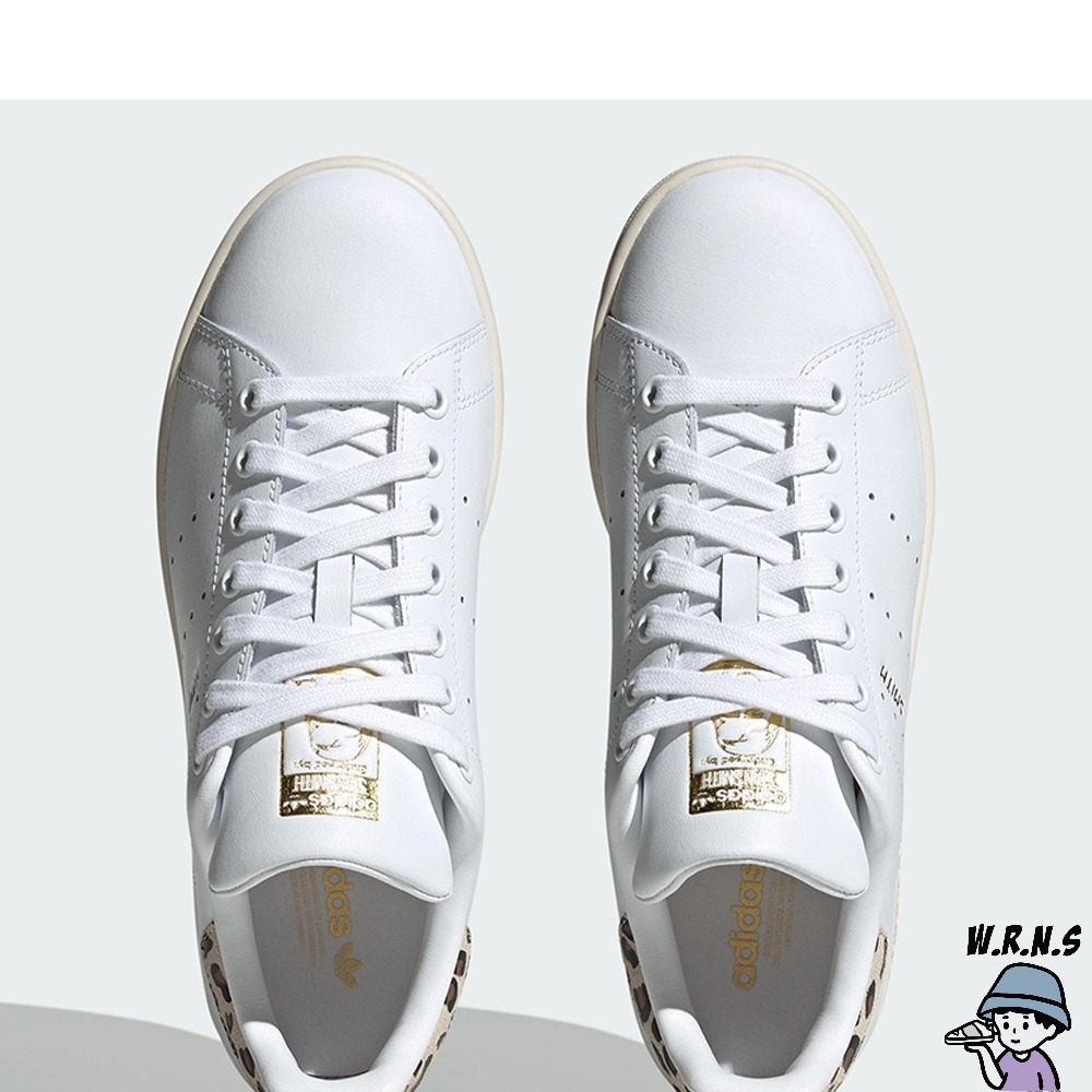 Adidas 女鞋 休閒鞋 豹紋 皮革 Stan Smith 白 IE4634-細節圖5