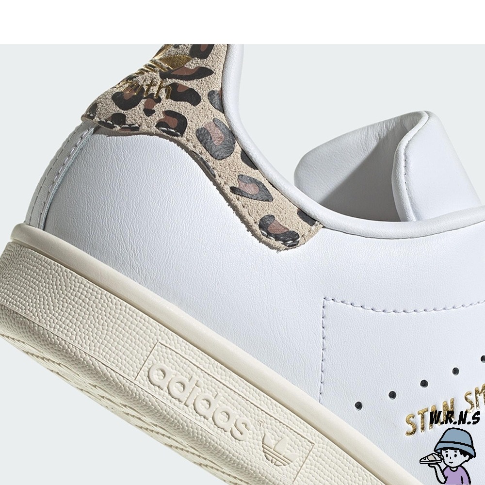 Adidas 女鞋 休閒鞋 豹紋 皮革 Stan Smith 白 IE4634-細節圖8