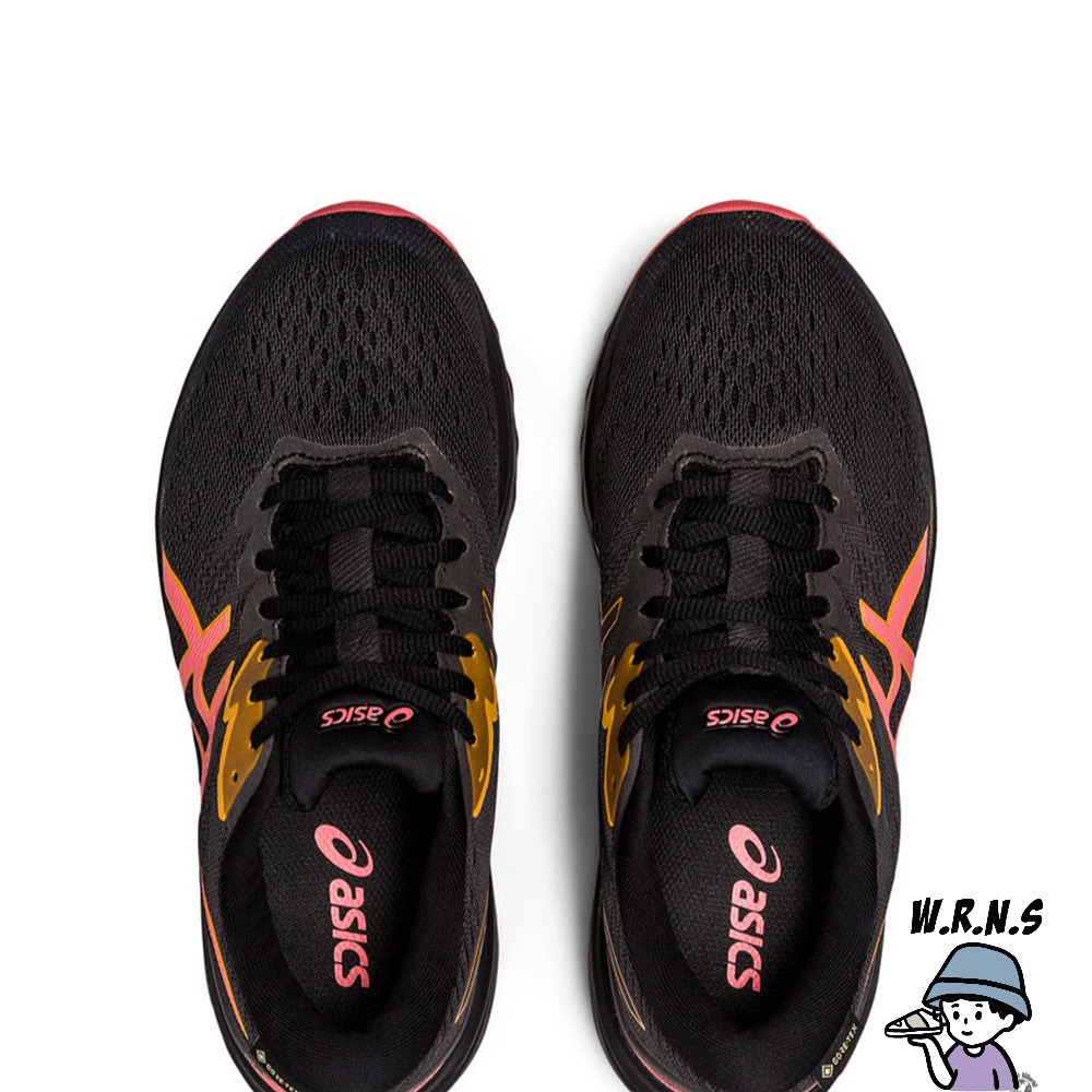 ASICS GT-1000 11 GTX 女鞋 慢跑鞋 防潑水 支撐 低足弓 黑 橘1012B277-003-細節圖5