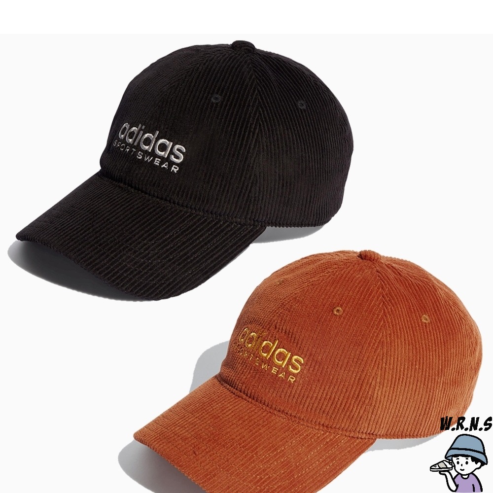 Adidas 帽子 老帽 燈芯絨 黑/棕 IB2664/II3507-細節圖2
