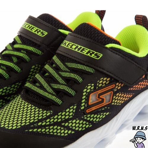 SKECHERS VORTEX-FLASH 童鞋 中童 休閒 避震 透氣 閃燈 黑 黃【400030LBKLM-細節圖6