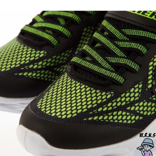 SKECHERS VORTEX-FLASH 童鞋 中童 休閒 避震 透氣 閃燈 黑 黃【400030LBKLM-細節圖7