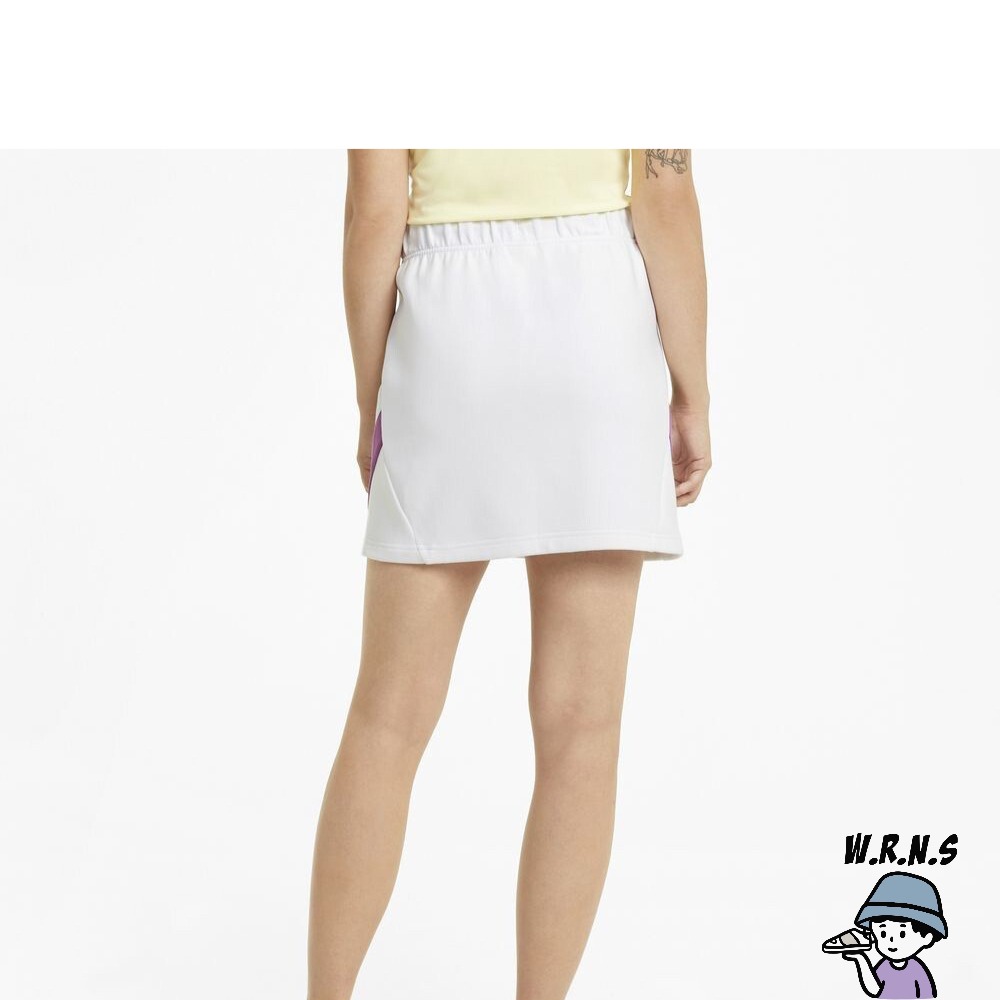 PUMA 女裝 短裙 裙子 棉質 復古 拼色 白 歐規 59968902-細節圖5