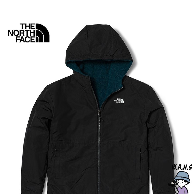 The North Face 男裝 北臉 外套 男 連帽外套 雙面穿 保暖 抓絨 墨綠 NF0A7QT7EK2-細節圖3