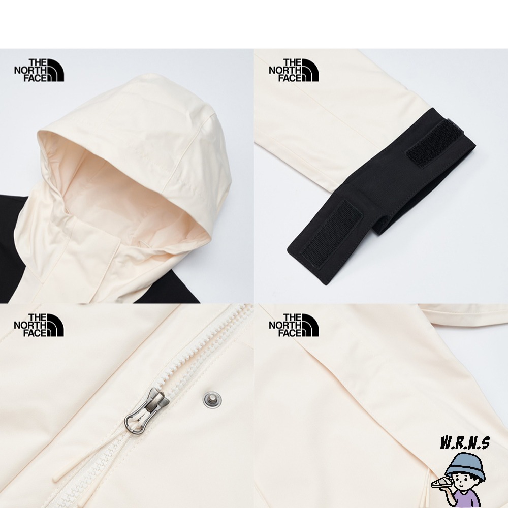 The North Face 北臉 女裝 連帽外套 衝鋒衣 防水 米白 NF0A81RZN3N-細節圖6