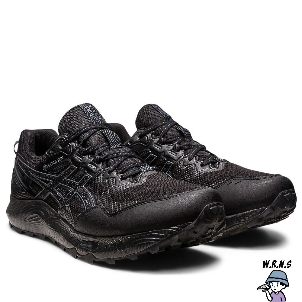 Asics 亞瑟士 男鞋 越野鞋 登山鞋 GTX防水 GEL-SONOMA 7 全黑 1011B593-002-細節圖4